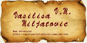 Vasilisa Miljatović vizit kartica